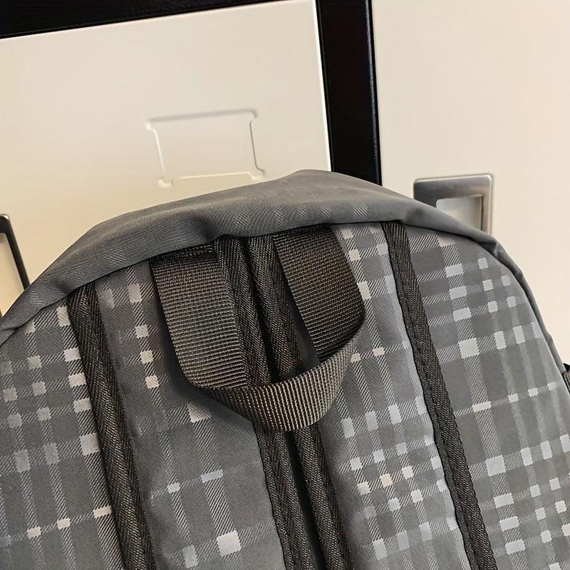 Solid Backpack Men's Large Capacity Travel Backpack