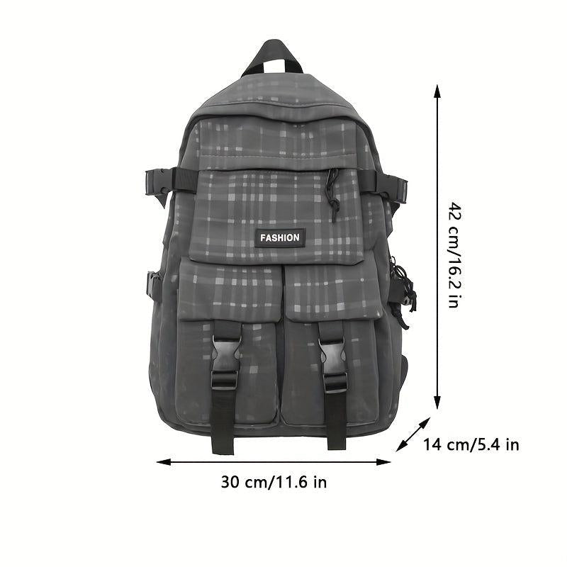 Solid Backpack Men's Large Capacity Travel Backpack