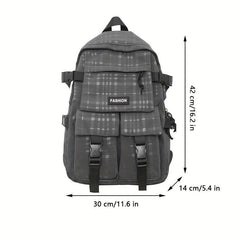 Solid Backpack Men's Large Capacity Travel Backpack