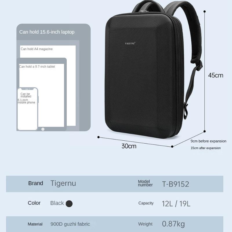 Taigenu Hard Surface Business Notebook Backpack Waterproof