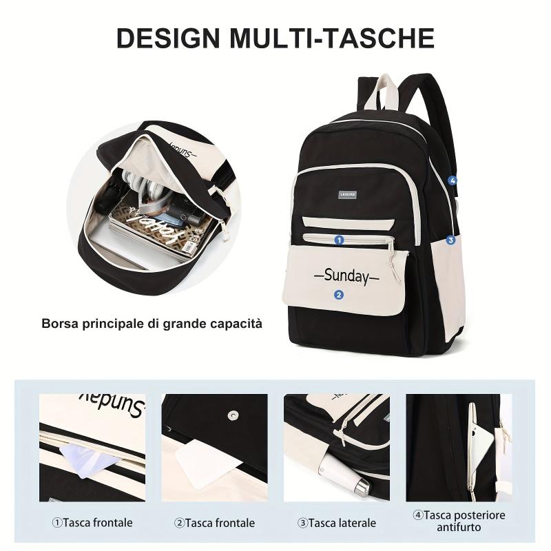 Schoolbag Women Junior High School Student Backpack Large Capacity Travel Bag