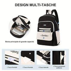 Schoolbag Women Junior High School Student Backpack Large Capacity Travel Bag