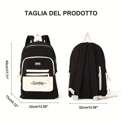 Schoolbag Women Junior High School Student Backpack Large Capacity Travel Bag