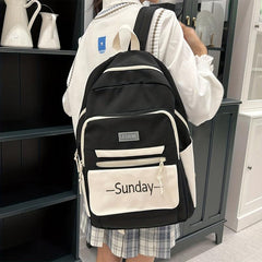 Schoolbag Women Junior High School Student Backpack Large Capacity Travel Bag