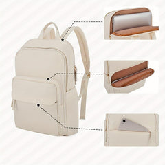 Solid Backpack Large Capacity Bag Travel Backpack for Students