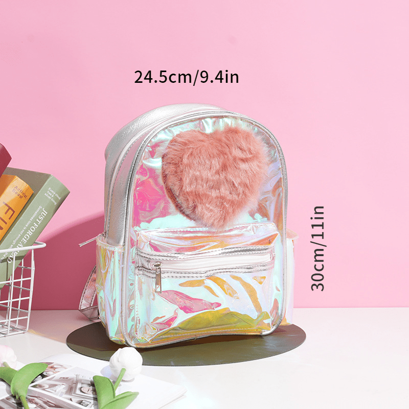 Sequin Princess Rainbow Backpack Personalized Cartoon Large capacity Storage
