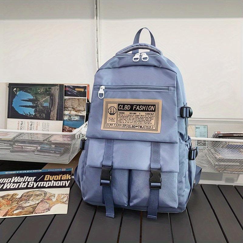 Casual Large Capacity Letter Patch Backpack Student Backpack