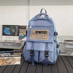 Casual Large Capacity Letter Patch Backpack Student Backpack