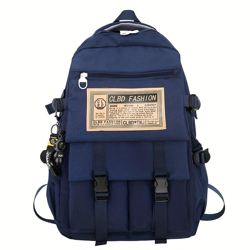 Casual Large Capacity Letter Patch Backpack Student Backpack