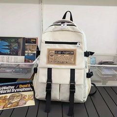 Casual Large Capacity Letter Patch Backpack Student Backpack
