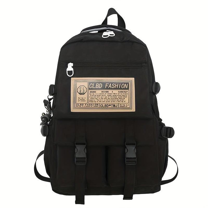 Casual Large Capacity Letter Patch Backpack Student Backpack