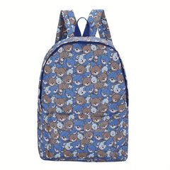 Bear Pattern Backpack for Travel Students Large Capacity Bag