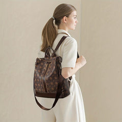 Plaid Print Backpack Large Capacity Multifunctional Backpack Sling Bag