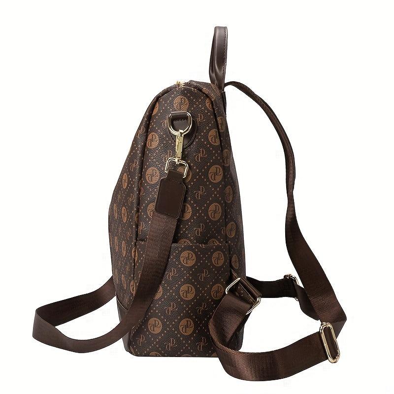 Plaid Print Backpack Large Capacity Multifunctional Backpack Sling Bag