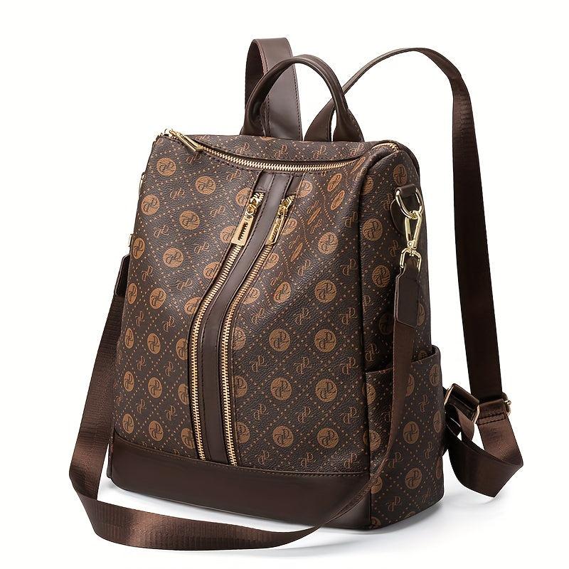 Plaid Print Backpack Large Capacity Multifunctional Backpack Sling Bag