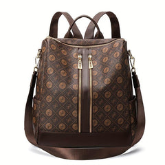 Plaid Print Backpack Large Capacity Multifunctional Backpack Sling Bag