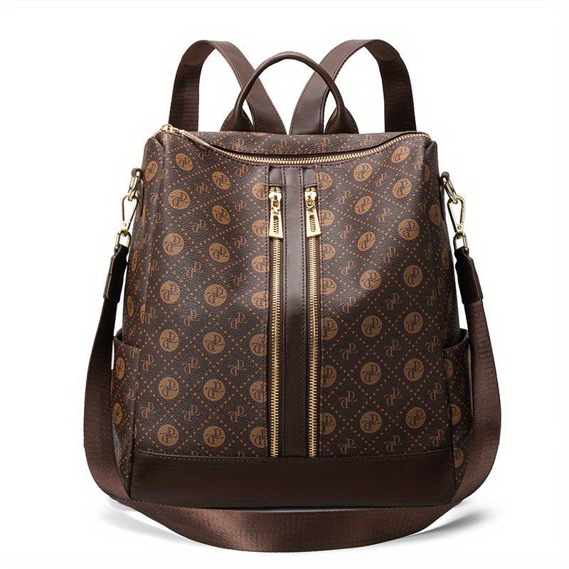 Plaid Print Backpack Large Capacity Multifunctional Backpack Sling Bag