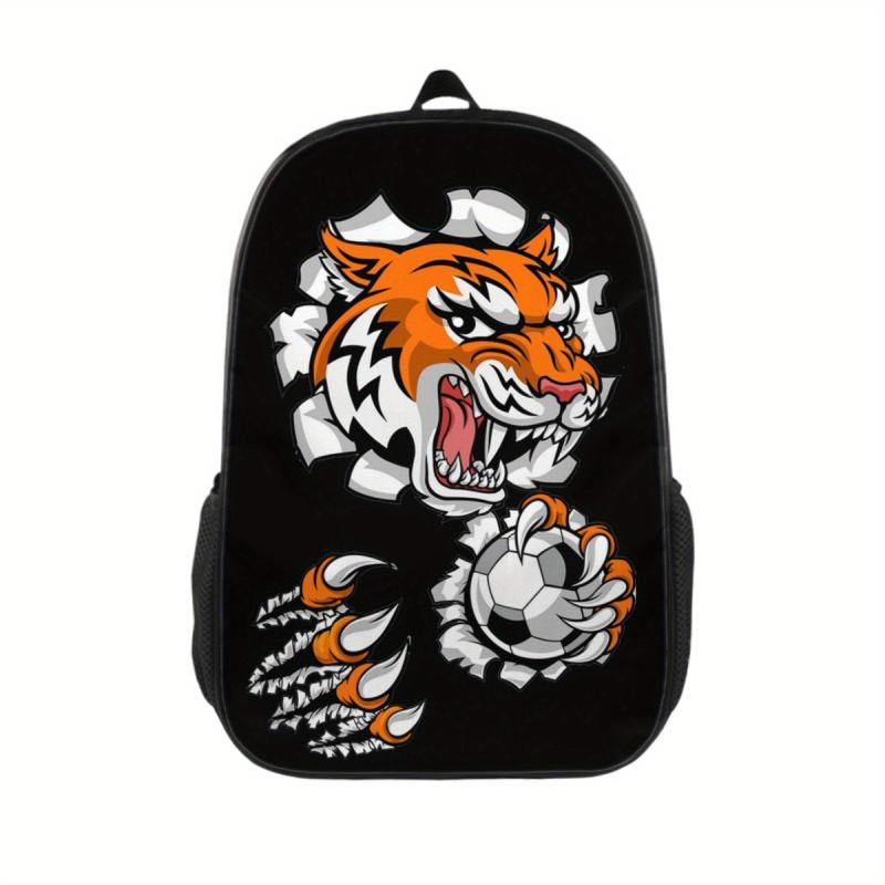 Colorful Tiger Razorclaw Print Backpack for Teens