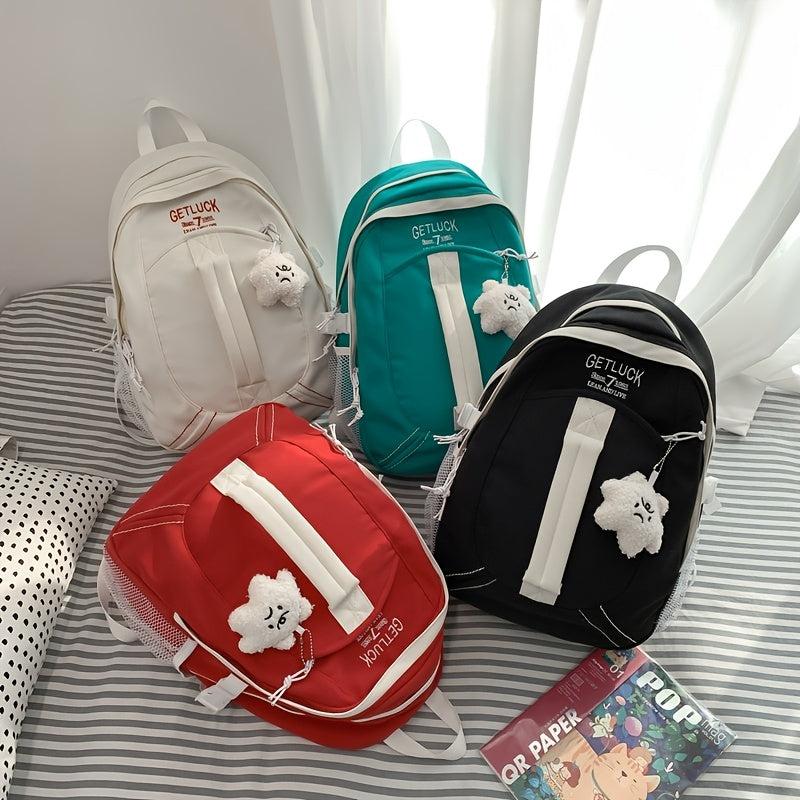 Leisure Nylon Backpack College Couple Retro Style SchoolBag
