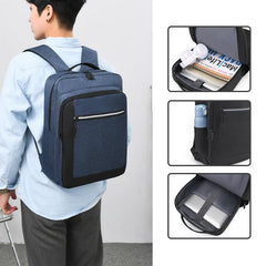 Men's Business Backpack Computer Bag USB Charging Port Multifunctional