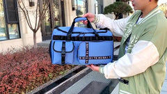 Cyan Backpack Travel Bag Large Capacity with Shoe Storage