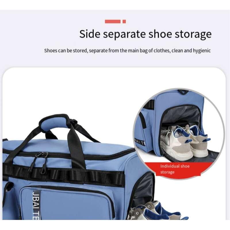 Cyan Backpack Travel Bag Large Capacity with Shoe Storage
