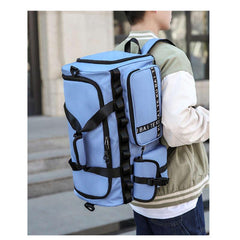 Cyan Backpack Travel Bag Large Capacity with Shoe Storage