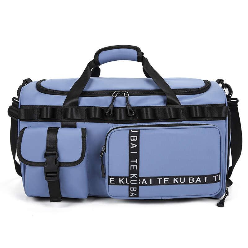 Cyan Backpack Travel Bag Large Capacity with Shoe Storage