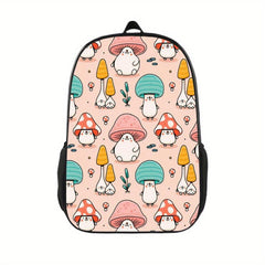 Cartoon Print Backpack Lightweight School Bag For Teens Boys Girls