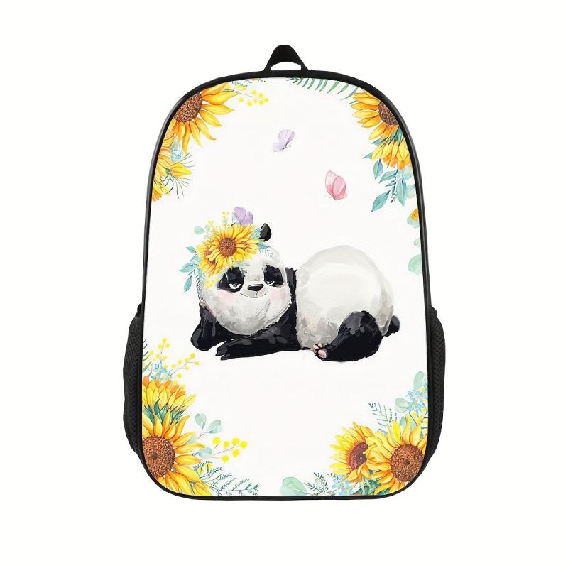 Cartoon Print Backpack Lightweight School Bag For Teens Boys Girls