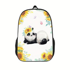 Cartoon Print Backpack Lightweight School Bag For Teens Boys Girls
