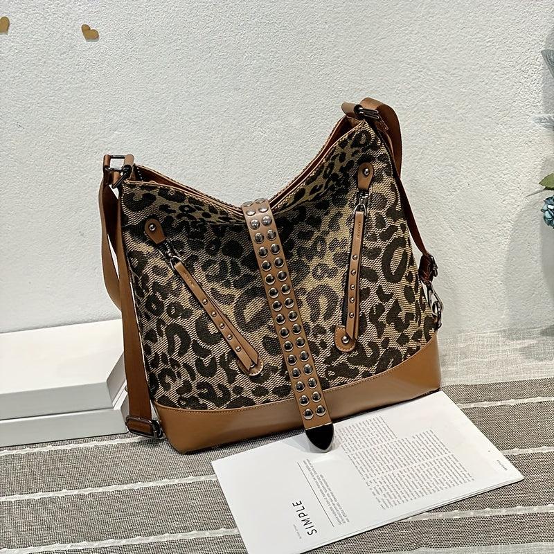 Leopard Elephant Print Backpack Versatile Shoulder Bag