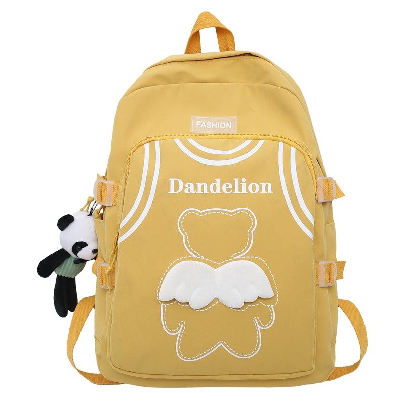 Shoulder Backpack Bear Wings Adjustable School Bag