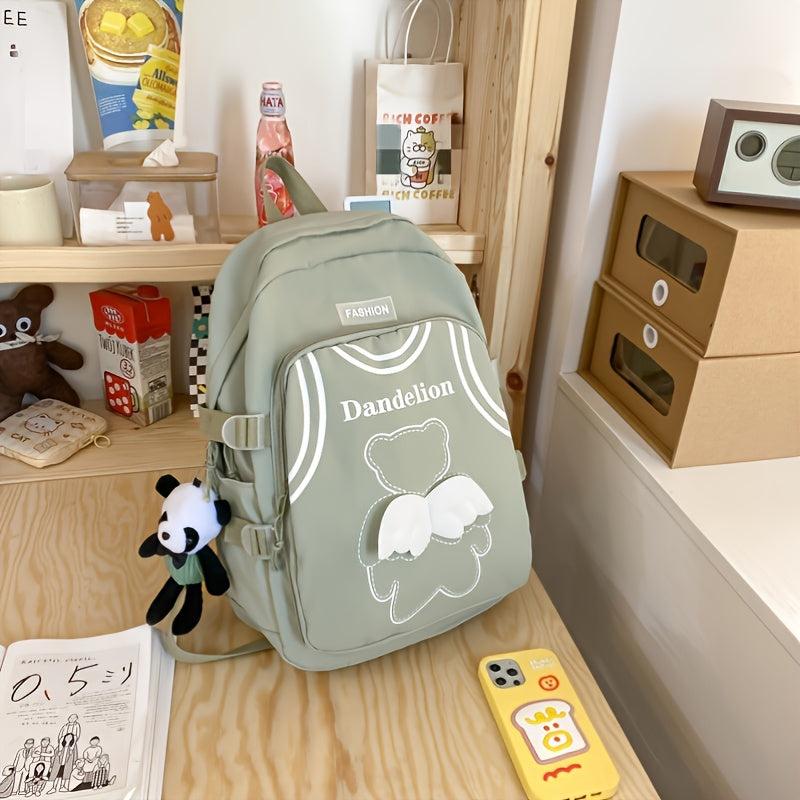 Shoulder Backpack Bear Wings Adjustable School Bag