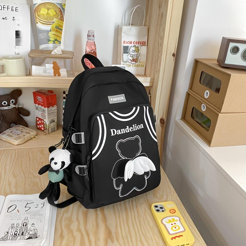 Shoulder Backpack Bear Wings Adjustable School Bag