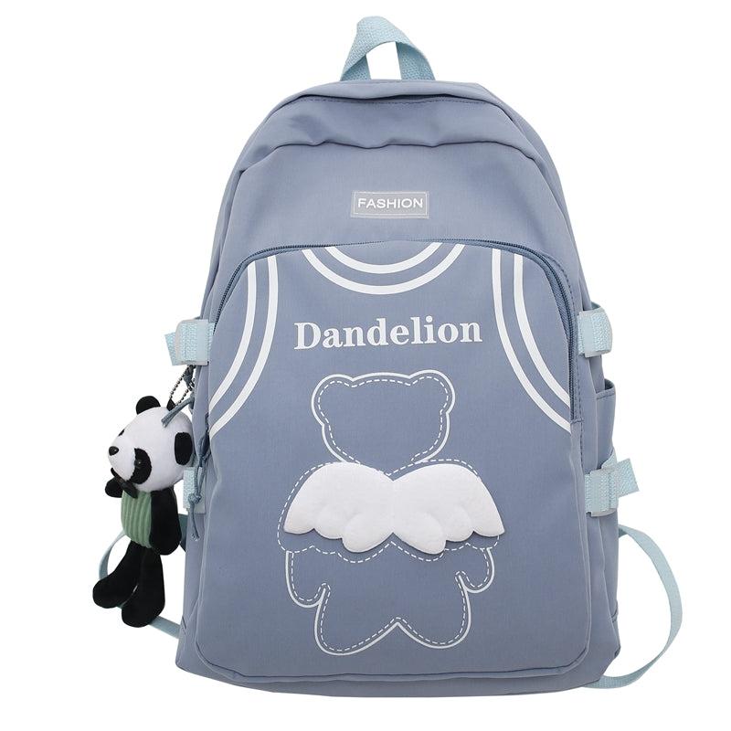 Shoulder Backpack Bear Wings Adjustable School Bag