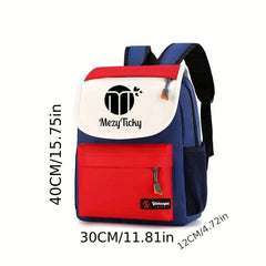 Mezyticky Student Flap Backpack Kids Large Capacity Schoolbag