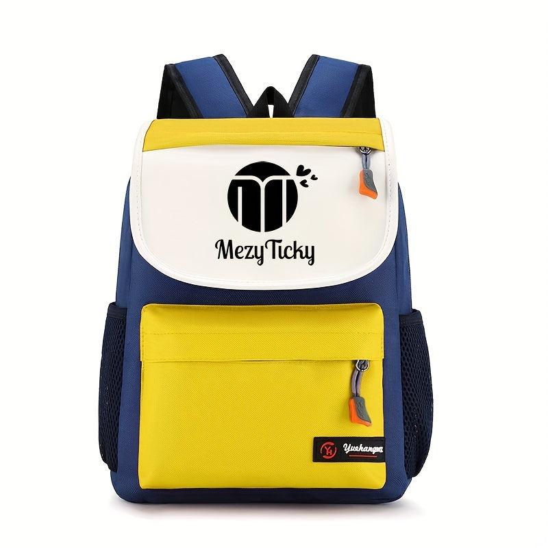 Mezyticky Student Flap Backpack Kids Large Capacity Schoolbag