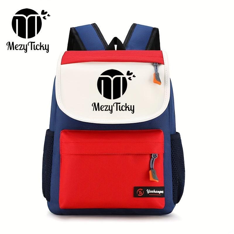 Mezyticky Student Flap Backpack Kids Large Capacity Schoolbag