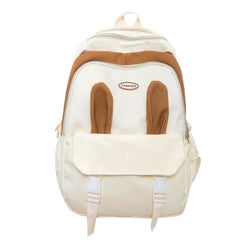 Rabbit Ears Schoolbag Girl's Backpack Preppy High School Lightweight Solid