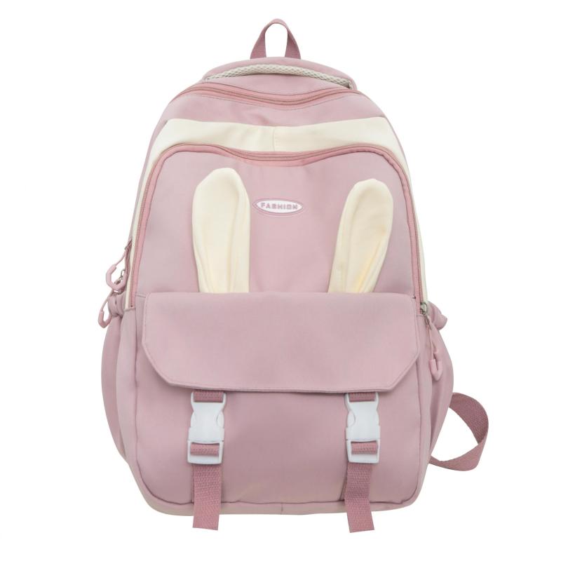 Rabbit Ears Schoolbag Girl's Backpack Preppy High School Lightweight Solid