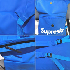 Superskr Pattern Drawstring Backpack Solid Outdoor Travel Bag