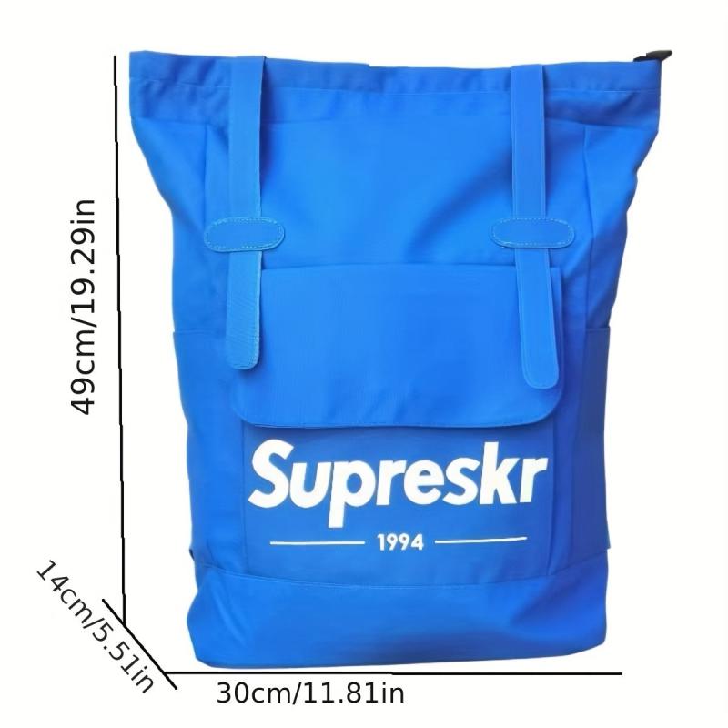 Superskr Pattern Drawstring Backpack Solid Outdoor Travel Bag