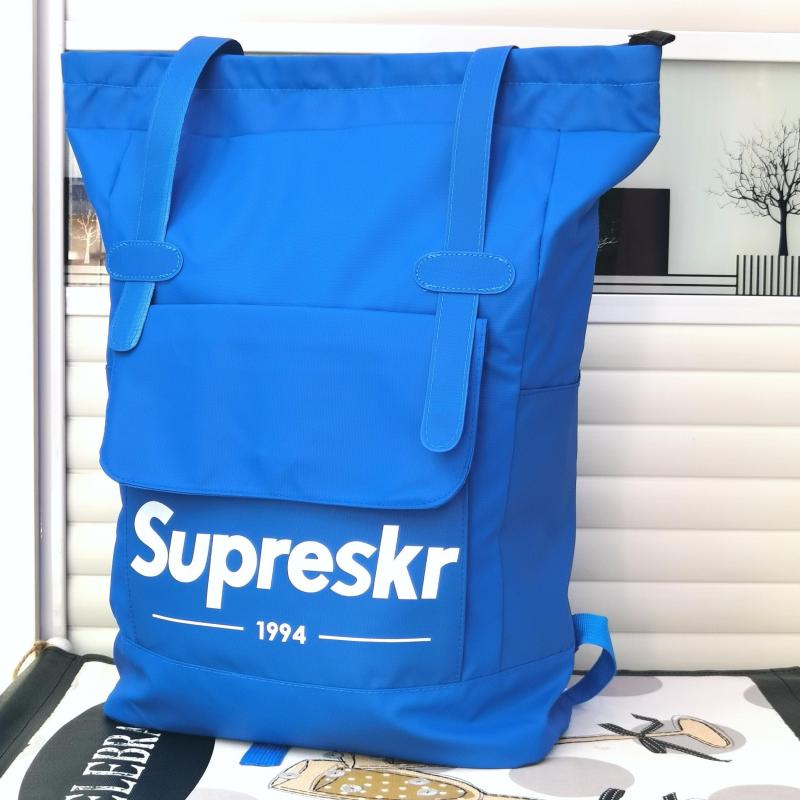 Superskr Pattern Drawstring Backpack Solid Outdoor Travel Bag