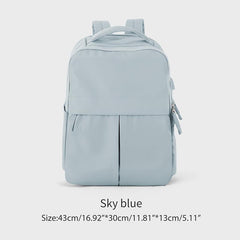 Men's Large Capacity Computer Backpack with USB Charging Port
