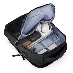 Men's Large Capacity Computer Backpack with USB Charging Port