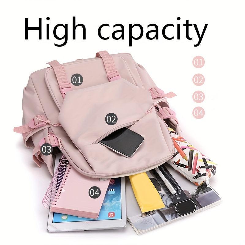 Houndstooth Bird Pattern Backpack School Bag
