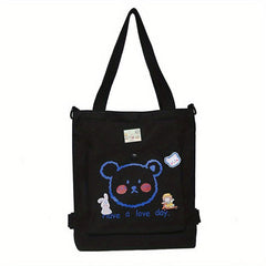 Cartoon Bear Shoulder Bag Large Capacity Tote Bag