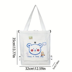 Cartoon Bear Shoulder Bag Large Capacity Tote Bag