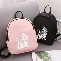 Cat Print Outdoor Backpack Men Women Travel Medium Oxford Backpack